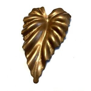 Vintage USA Copper Leaf Heavy Stamping 3.5” Jewelry Findings Supplies